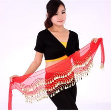 women-belly-dance-dancing-3-rows-hip-skirt-scarf-wrap-belt-hipscarf-with-128-coins-for BBL