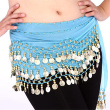 women-belly-dance-dancing-3-rows-hip-skirt-scarf-wrap-belt-hipscarf-with-128-coins-for BBL