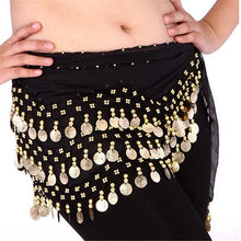 women-belly-dance-dancing-3-rows-hip-skirt-scarf-wrap-belt-hipscarf-with-128-coins-for BBL