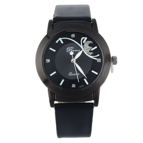 Ladies Fashion Watches Girl Women Luxury Diamond Pretty Quartz Wrist Watch Black Relogio feminino