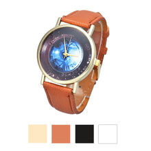 style Casual Fashion Women Men Fresh Blue Dial Pattern Students Watch relogio feminino