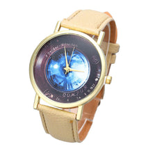 style Casual Fashion Women Men Fresh Blue Dial Pattern Students Watch relogio feminino