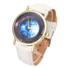 style Casual Fashion Women Men Fresh Blue Dial Pattern Students Watch relogio feminino