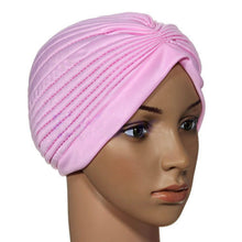 indian-cap-pleated-headwrap-turban-stretchy-band-hats-for-women-cloche-chemo-hijab-beanies-new BBL