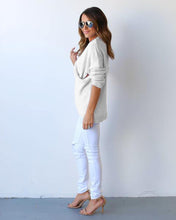 Irregular Knitting Sweater Women Knitted Sweaters V Neck Long Sleeve Cross Wrap Front Warm Pullover GV394