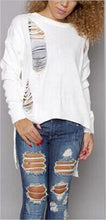 Irregular Tassel Sweater Dress Women Ripped Knitted Sweaters Pullovers Long Sleeve Casual Hollow Out Sweater GV263