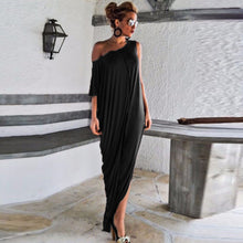 Women Casual Loose Off Shoulder Long Maxi Dress plus size office dress