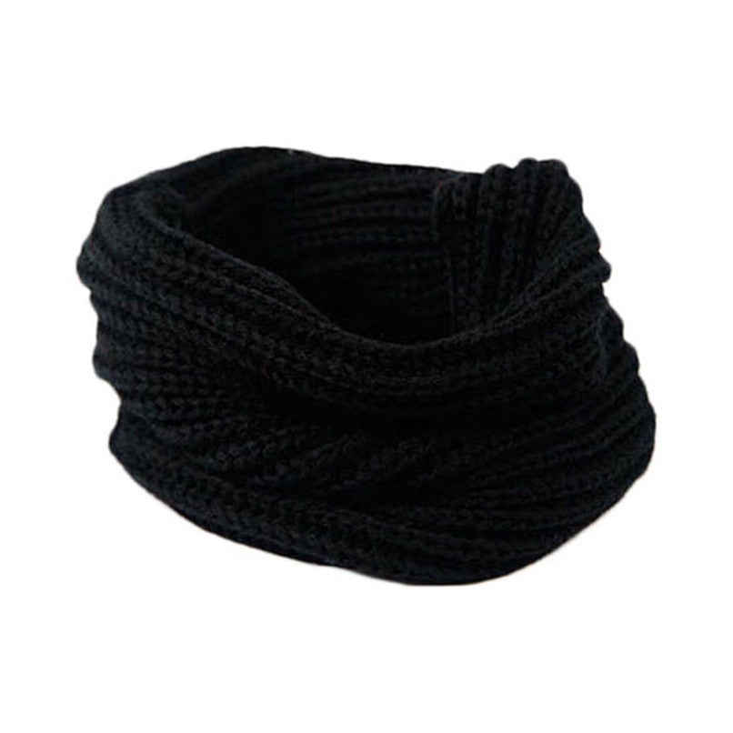 Warm Knitted Neck Circle Wool Blend Scarf Fast Shipping