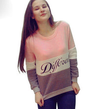 Womens Letters Printed Long Sleeve Sweatshirt Pullover Shirt Tops Blouse