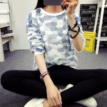 Womens Loose Long Sleeve Sweatshirt Pullover Shirt Tops Blouse