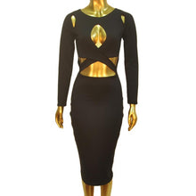 Long Sleeve Elastic Cotton Slim Sexy Party Dresses Midi Pencil Club Bandage Bodycon Dress Fast Shipping
