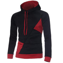 Men's Fashion Slim Fit Long Sleeve Splice Hooded Hoodies Outwear Top Hooded Sportswear