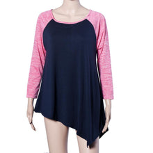 Women Blusas Irregular Casual Loose Elegant T Shirt Long Sleeve ShirtsTops Plus Size