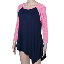 Women Blusas Irregular Casual Loose Elegant T Shirt Long Sleeve ShirtsTops Plus Size