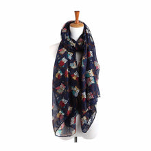 Women Ladies Owl Print Long Scarf Warm Wrap Shawl Fast Shipping