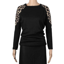 Cotton T-shirt Long Batwing Sleeve Korean Ladies Fashion Leopard Print Casual Loose Shirt Women Tops