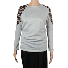 Cotton T-shirt Long Batwing Sleeve Korean Ladies Fashion Leopard Print Casual Loose Shirt Women Tops