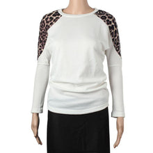 Cotton T-shirt Long Batwing Sleeve Korean Ladies Fashion Leopard Print Casual Loose Shirt Women Tops
