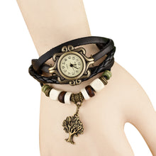 Dress Women Watch Quartz Weave Around Leather Bracelet Lady Woman Wrist Watch Fast Shipping