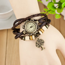 Dress Women Watch Quartz Weave Around Leather Bracelet Lady Woman Wrist Watch Fast Shipping
