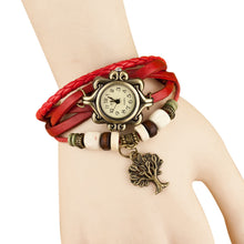 Dress Women Watch Quartz Weave Around Leather Bracelet Lady Woman Wrist Watch Fast Shipping