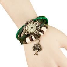 Dress Women Watch Quartz Weave Around Leather Bracelet Lady Woman Wrist Watch Fast Shipping