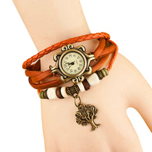 Dress Women Watch Quartz Weave Around Leather Bracelet Lady Woman Wrist Watch Fast Shipping