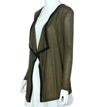 European Warm Lady Casual Knit Long Sleeve Thin Sweater Coat Cardigan Coat Lapel Warm Jacket Outerwear