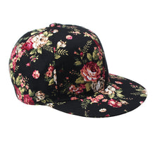Fashion Korean Flowers Women Floral Hip-Hop Hat Flat Adjustable Baseball Cap Tops Hats ing