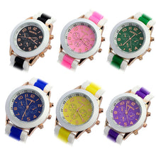 Fashion LuxuryDouble Color Ssilicone Rubber Quartz Analog Sports Wrist Watch Gift