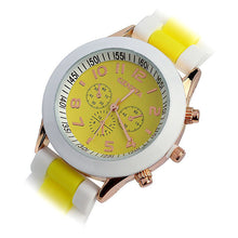Fashion LuxuryDouble Color Ssilicone Rubber Quartz Analog Sports Wrist Watch Gift