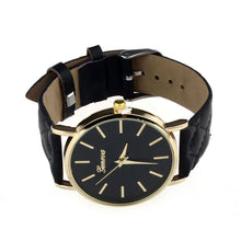 Unisex Casual Fashion Hours Checkers Faux Leather Quartz Analog Wrist Watches&