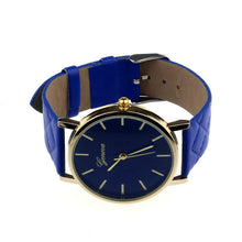 Unisex Casual Fashion Hours Checkers Faux Leather Quartz Analog Wrist Watches&
