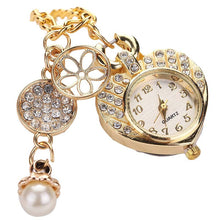 Jewelry Men Women's Fashion HRhinestone Heart Bracelet Watch Wristwatch &