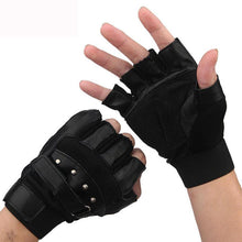 Men Soft Leather Driving Motorcycle Biker Outdoor Fingerless Gloves Special Forces Tactical Gloves
