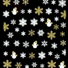 Xmas 3D Nail Art Stickers Decals Decorations Snowflake Bows Snowman Design DIY Decoration Xmas Gift