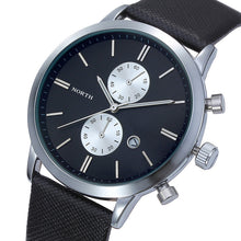 FashionFashion Men Casual Waterproof Date Leather Military Japan Watch Gift