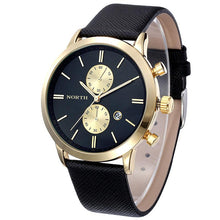 FashionFashion Men Casual Waterproof Date Leather Military Japan Watch Gift