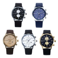 FashionFashion Men Casual Waterproof Date Leather Military Japan Watch Gift