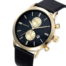 FashionFashion Men Casual Waterproof Date Leather Military Japan Watch Gift