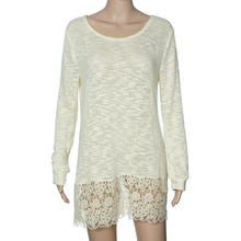 Women Long Sleeve Shirt Lace Slim Knitwear Tops T Shirt Plus Size Fast Shipping