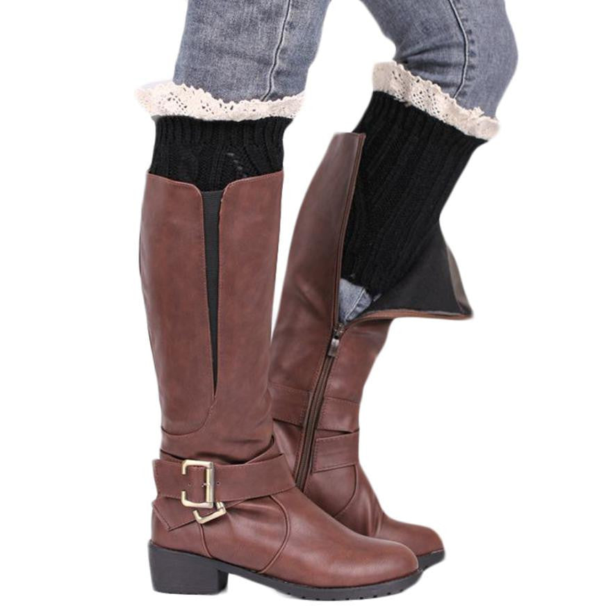 Knitting Socks Leg Warmers Boot Keep Warm Lace Short Socks