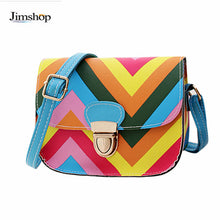 Design Rainbow Chain Of Small Square Package women bag messenger bags Flap bolsos spanish Lucky 3 Colors