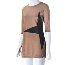FashionWomen Casual Loose Star Printed Half Sleeve Short Mini Dress