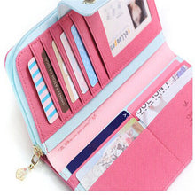 Fashion Birds Clutch Wallet Leather Case Long Zip Button Card Purse Handbag Wallet Credit Card Holder Bag