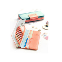 Fashion Birds Clutch Wallet Leather Case Long Zip Button Card Purse Handbag Wallet Credit Card Holder Bag