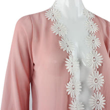 Fashion Design Women Ethnic Lace Flower Loose Kimono Cardigan Jacket Blouse Tops