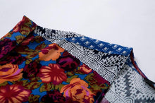 Fashion The Ethnic Style Blouses Print Mode Sleeveless Contrast Color Shirt Cardigan Tassel Kimono