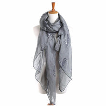 Women Scarf Shawls Wraps Fashion Cat Print Long Ladies Scarves