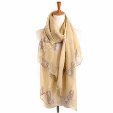 Women Scarf Shawls Wraps Fashion Cat Print Long Ladies Scarves